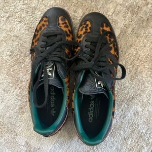 adidas samba womens Black and Leopard Print Sneakers